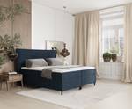 Boxspringbett Koussi I Taschenfederkern Marineblau - Breite: 160 cm