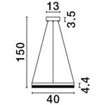 Pendelleuchte ADRIA Messing - Durchscheinend - 20 x 20 cm