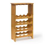 Weinregal Bambus 16 Flaschen + 12 Gläser Braun - Bambus - 50 x 84 x 24 cm