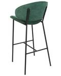 Tabouret de bar KIANA Noir - Vert foncé - Vert