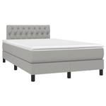 Boxspringbett 3017265-23 Hellgrau - 123 x 193 cm