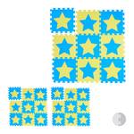 27 x Puzzlematte Sterne blau-gelb