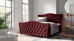 Boxspringbett GLOSSIO Bordeaux - Breite: 150 cm