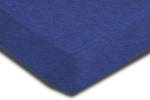 Spannbettlaken meliert blau 90x200 Blau - Textil - 100 x 4 x 200 cm