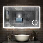 Badspiegel LED Uhr Bluetooth Lupe 15BSTM