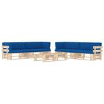 Paletten-Lounge-Set 3016503-4 (6-teilig) Blau - Braun - Dunkelblau