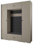 Garderobe Inova 2 Z13 Schwarz - Grau - Schwarz