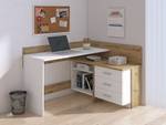 Bureau Dabdelhami Blanc - Bois manufacturé - 130 x 82 x 112 cm