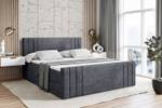 Boxspringbett IDRIKO-Z Steingrau - Breite: 180 cm - H4