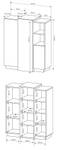 Wohnzimmer-Set 3D 7-teilig Weiß - Holzwerkstoff - 490 x 133 x 45 cm