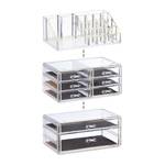 2 x Make Up Organizer transparent/gold Gold - Durchscheinend