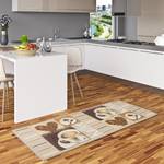 Küchenläufer Teppich Trendy Kaffee Heart Beige - Textil - 45 x 1 x 145 cm