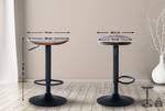 Tabourets de bar Skelde Lot de 2 Imitation noyer