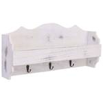 Porte-manteau 299262 Blanc - Bois massif - Bois/Imitation - 10 x 23 x 50 cm