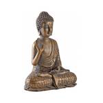 Sitzender Buddha aus goldfarbenem Harz Kunststoff - 16 x 21 x 10 cm