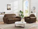 Couchgarnitur VICTORY 2er-Set Braun - Textil - 91 x 89 x 170 cm