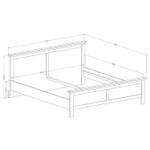 Doppelbett mit 2x Nachttisch 180 x 200cm Grün - Holzwerkstoff - 316 x 89 x 212 cm