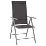 Garten-Lounge-Set (9-teilig) 3070644 Schwarz - Silber - Metall - 62 x 60 x 178 cm