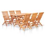 Garten-Essgruppe (7-teilig) 48999 Braun - Holzwerkstoff - Holzart/Dekor - 80 x 75 x 160 cm