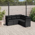 Gartensitzgruppe K6014(5-tlg) Schwarz - Massivholz - 69 x 179 x 179 cm