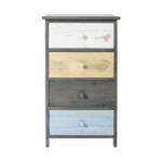 Chiffonnier RE4884 Gris - Bois massif - 29 x 72 x 40 cm