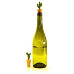 Bouchon de bouteille Cactus Vert - Matière plastique - 2 x 8 x 2 cm