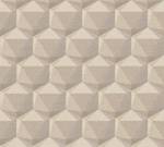 Geometrische Tapete Retro Beige Grau Beige - Grau