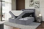 Boxspringbett RICAR Steingrau - Breite: 200 cm - H4