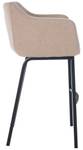 Tabouret de bar Monea Taupe - Noir