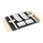 Sushiset 11er Set Schwarz - Keramik - 31 x 25 x 4 cm