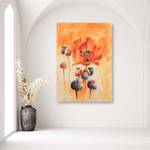 Leinwandbild Orange Blumen 40 x 60 cm