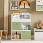 Etagère pour enfants KMB79-W Vert - Blanc - Bois manufacturé - 60 x 80 x 34 cm