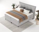 Premium Boxspringbett LasPalmas Graubraun - Breite: 173 cm