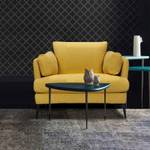 Fauteuil avec coussins tissu chiné BOON Jaune