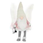 Figurine de lutin LED 85 cm rose/blanc Rose foncé - Matière plastique - Textile - 40 x 30 x 80 cm