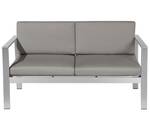 Sitzgruppe SALERNO 4-tlg Grau - Silber - Metall - 142 x 80 x 70 cm