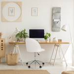 Home Office Bürostuhl SOLAO TED Weiß - Textil - 49 x 77 x 55 cm