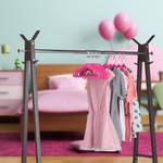 20 x Kleiderbügel Kinder pink Pink - Silber - Metall - Kunststoff - Textil - 28 x 18 x 1 cm