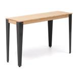 Table salle à manger Lunds 40x140 NG-NA Noir - Bois massif - Bois/Imitation - 140 x 75 x 40 cm