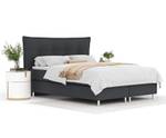 Boxspringbett Minori Schwarz - Breite: 200 cm