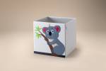 Lifeney Aufbewahrungsbox mit Koala Motiv Kunststoff - 33 x 38 x 4 cm