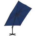 Ampelschirm mit Alu-Mast Blau - 300 x 258 cm