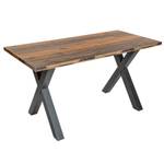 Schreibtisch MONTREAL Braun - Holzwerkstoff - Massivholz - 140 x 75 x 70 cm