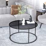 Table basse Kolari ronde noir Verre gris