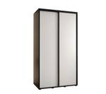 ARMOIRE À PORTES COULISSANTES DAVOS 1 Noir - Blanc - Largeur : 130 cm