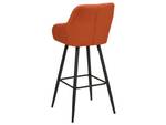 Barhocker DARIEN 2er Set Schwarz - Orange