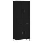 Highboard DE3408 Schwarz - Holzwerkstoff - 34 x 180 x 70 cm