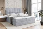 Boxspringbett BRUGO Hellgrau - Breite: 160 cm - H3