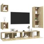 TV-Schrank 5er Set D617 Braun - Holzwerkstoff - 30 x 110 x 31 cm