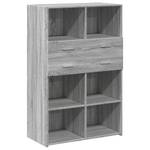 Highboard DE1484 Grau - Holzwerkstoff - 43 x 124 x 80 cm